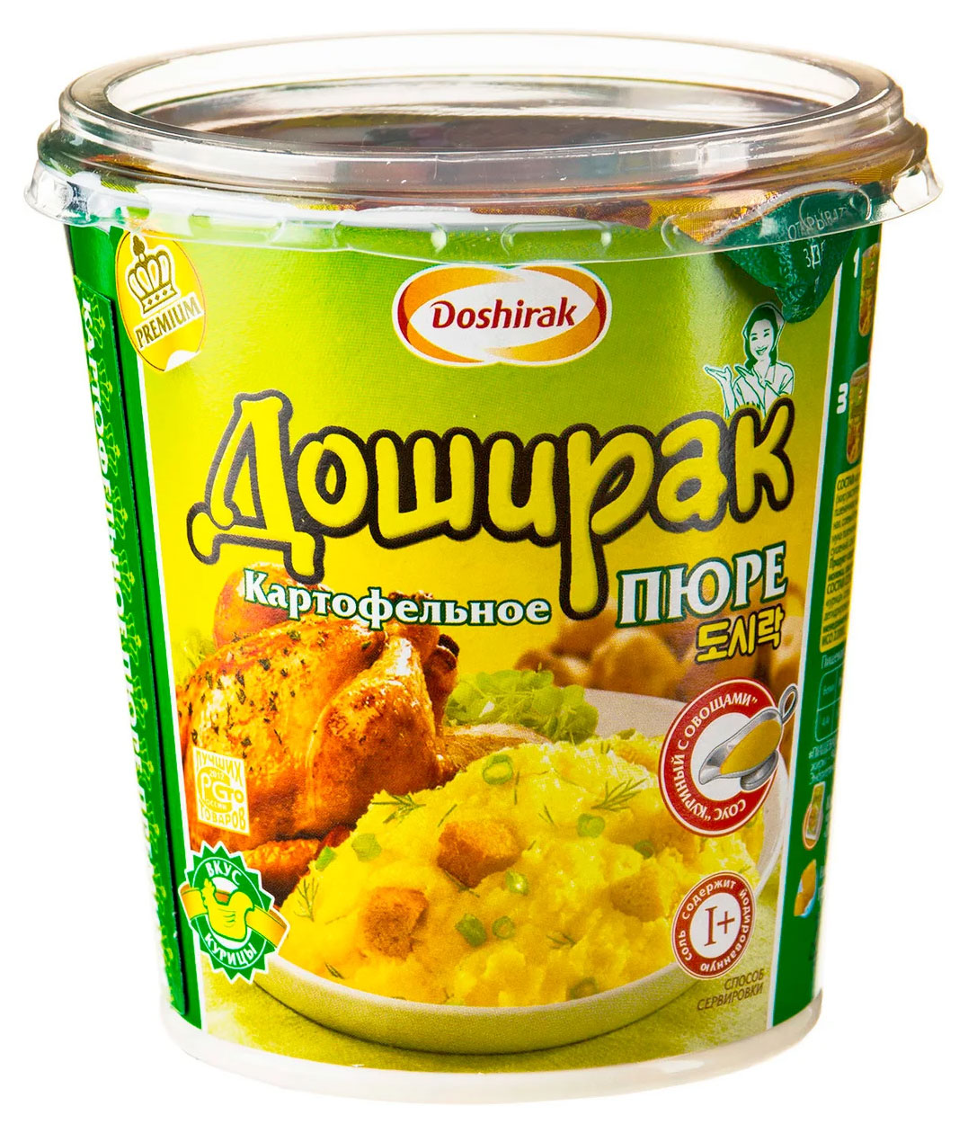 Пюре картофельное Доширак премиум со вкусом курицы, 52 г