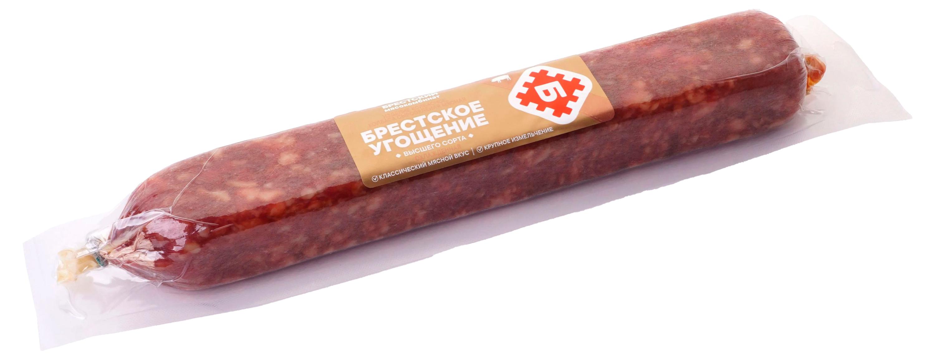 Колбаса свиная сыровяленая Брестский мясокомбинат Брестское угощение Беларусь, ~ 700 г