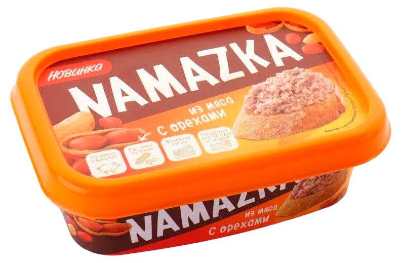 Намазка мясная Брестский мясокомбинат Namazka из мяса свинины с орехами Беларусь охлажденная, 150 г