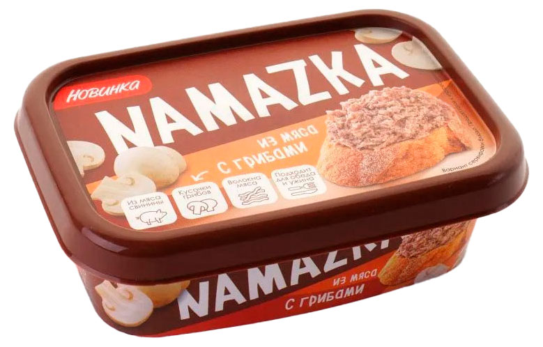 Намазка мясная Брестский мясокомбинат Namazka из мяса свинины с грибами Беларусь охлажденная, 150 г