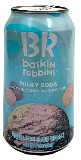 Напиток газированный Baskin Robbins Milky soda Cotton Candy Корея, 0,35 л