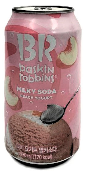 Напиток газированный Baskin Robbins Milky soda Peach Yogurt Корея, 0,35 л