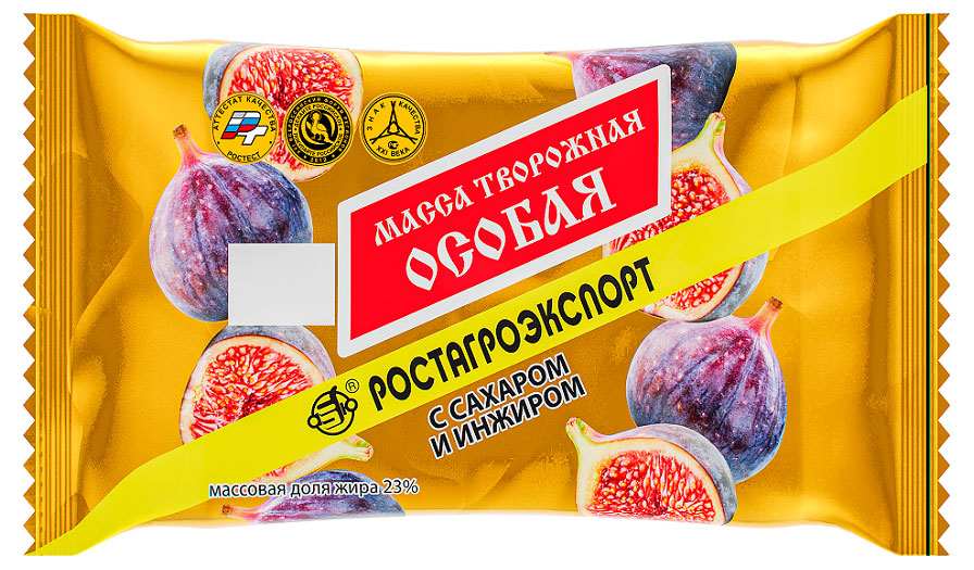 Масса творожная РостАгроЭкспорт с инжиром 23% БЗМЖ, 180 г