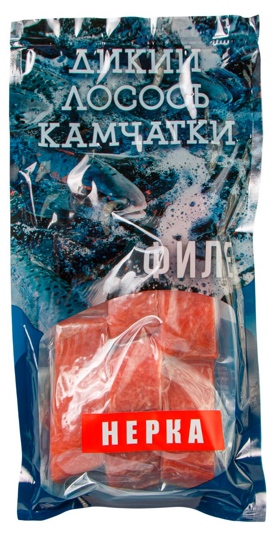 Нерка замороженная Дикий Лосось Камчатки филе-кусок, 500 г