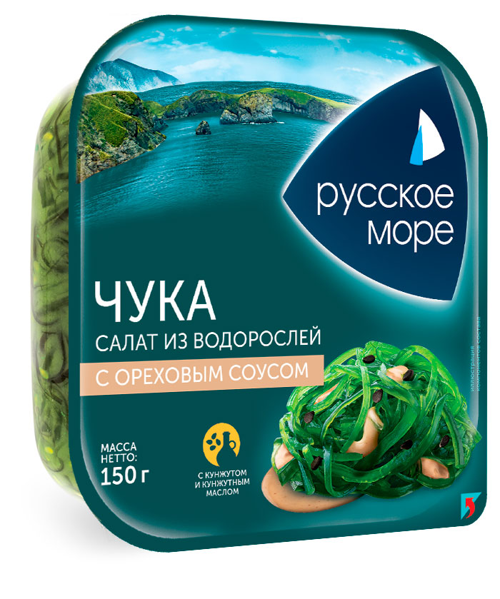 Салат из водорослей Чука Русское море с ореховым соусом, 150 г