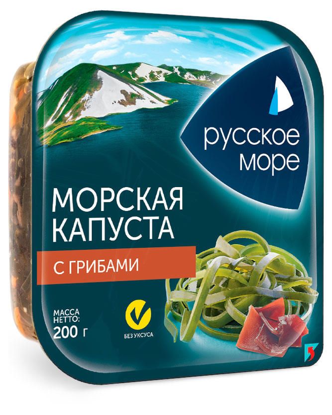 Морская капуста Русское море по-корейски с грибами, 200 г