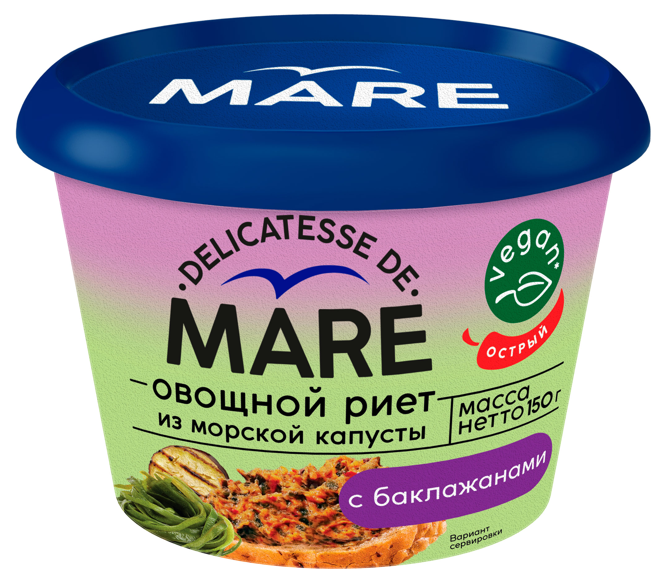 Риет овощной Mare из морской капусты c баклажанами vegan, 150 г