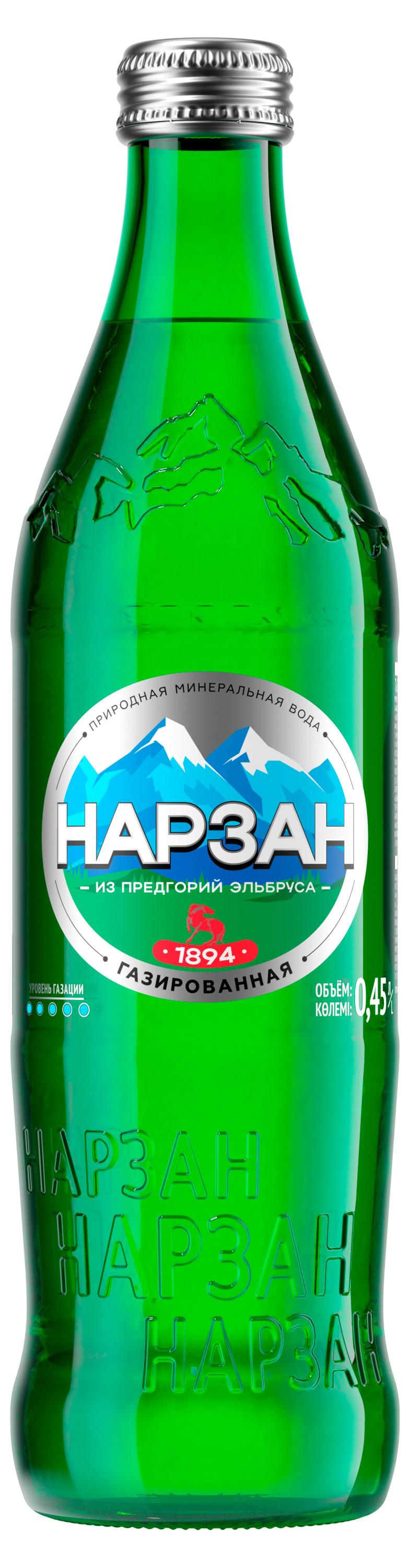 Вода минеральная Нарзан газированная, 450 мл