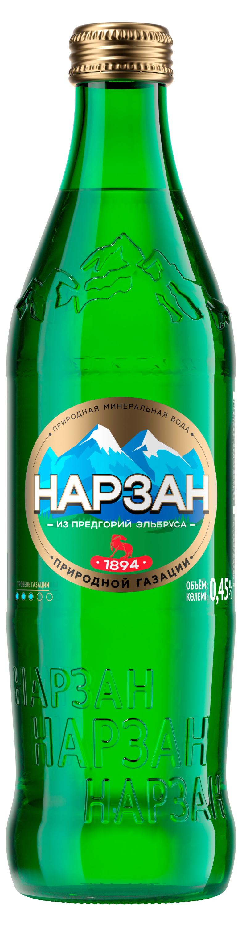 Вода минеральная Нарзан природной газации, 450 мл