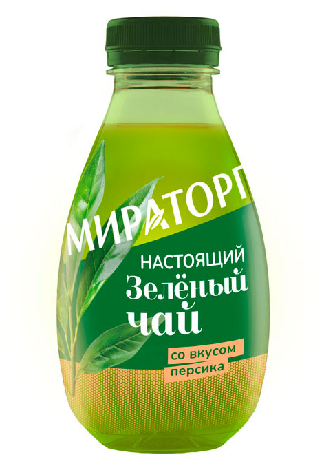 Чай зеленый Мираторг с персиком, 370 мл