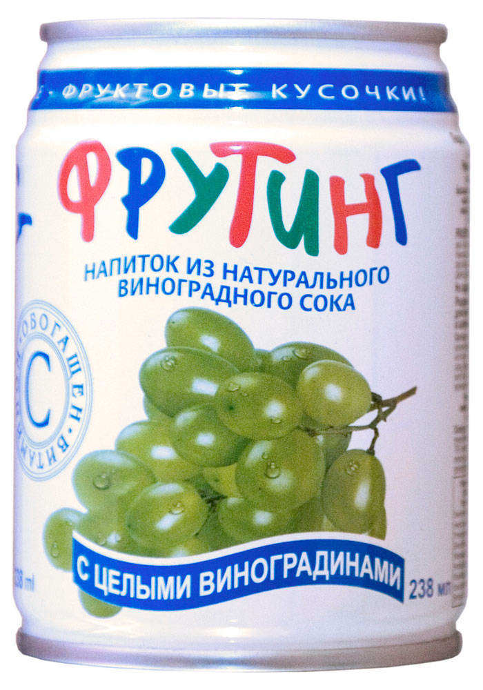 Напиток виноградный Fruiting с целыми виноградинами Корея, 238 мл