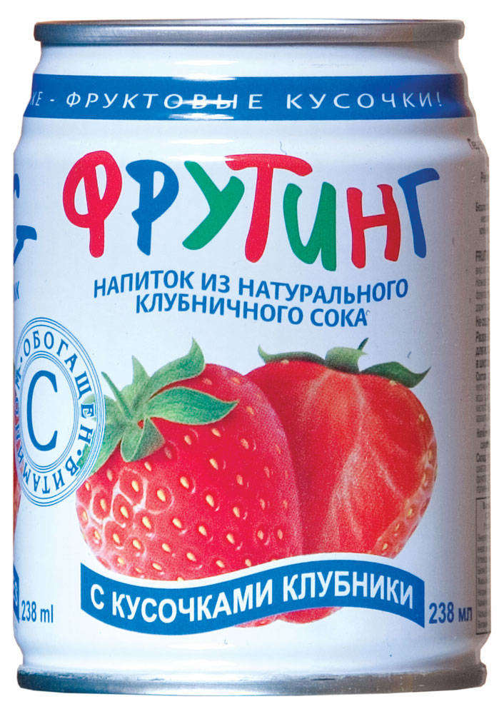 Напиток клубничный Fruiting с кусочками клубники Корея, 238 мл