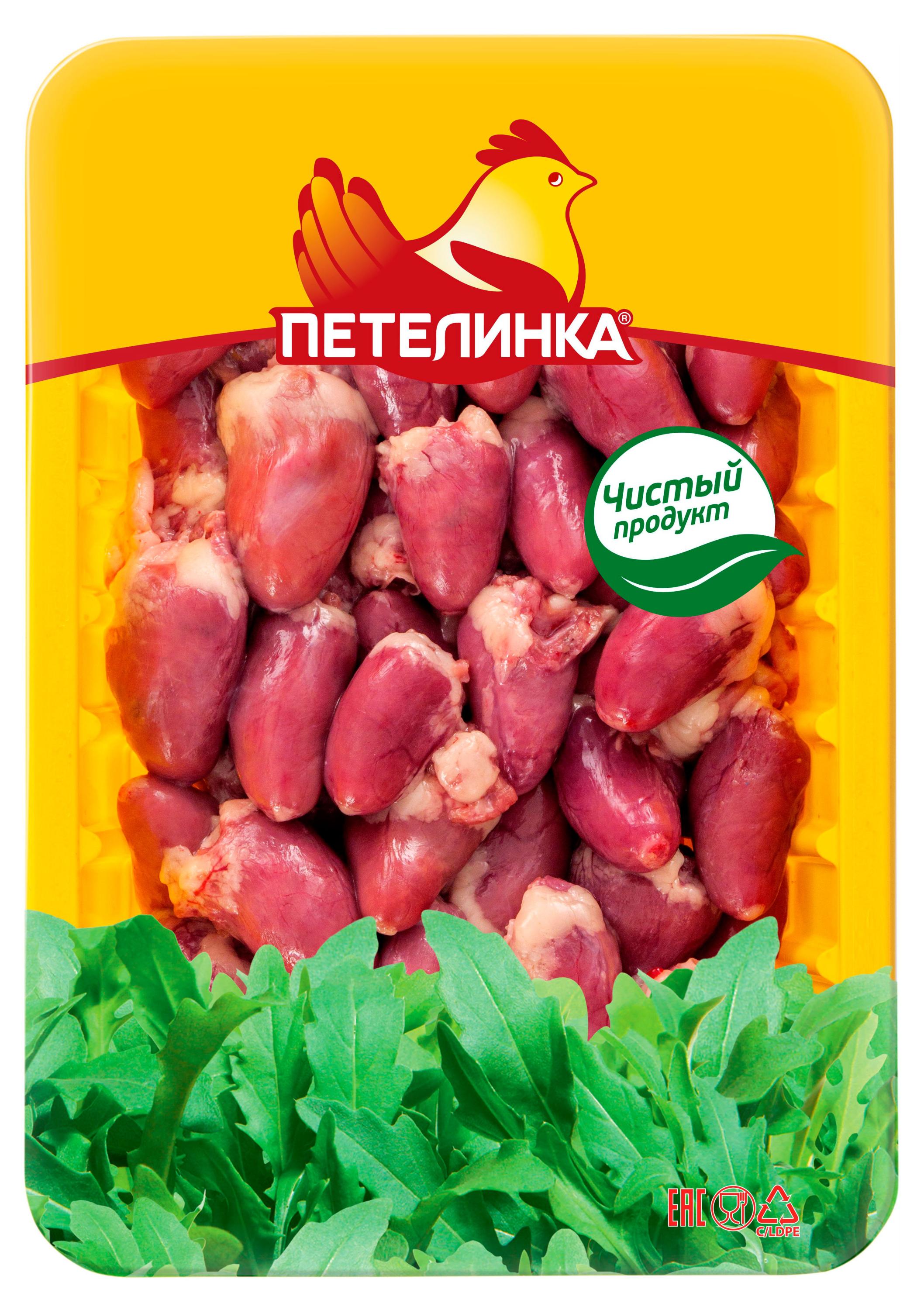 Сердце цыпленка-бройлера Петелинка охлажденное, 450 г