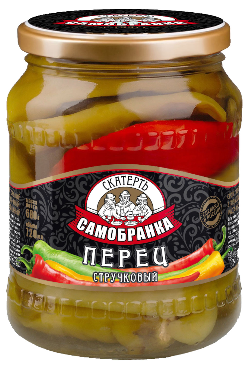 Перец стручковый Скатерть-Самобранка маринованный, 720 мл