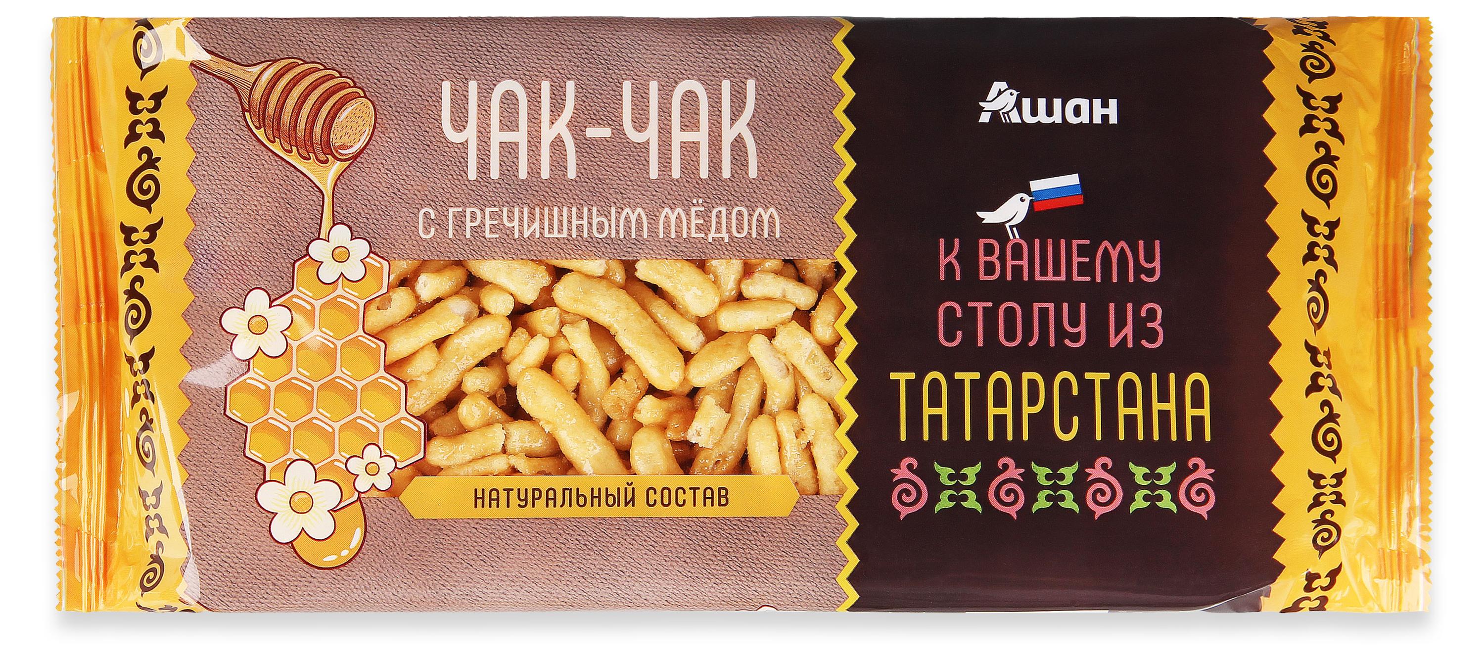 Чак-чак АШАН Красная птица с гречишным медом, 250 г