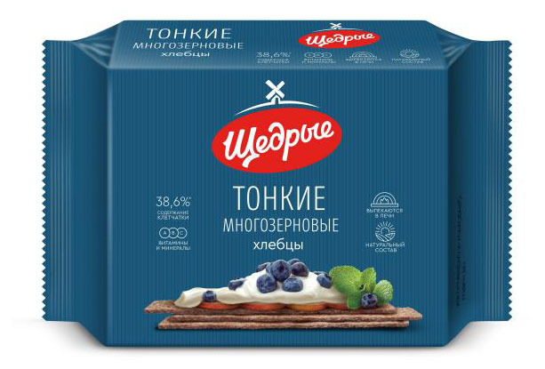 Хлебцы многозерновые Щедрые тонкие, 170 г