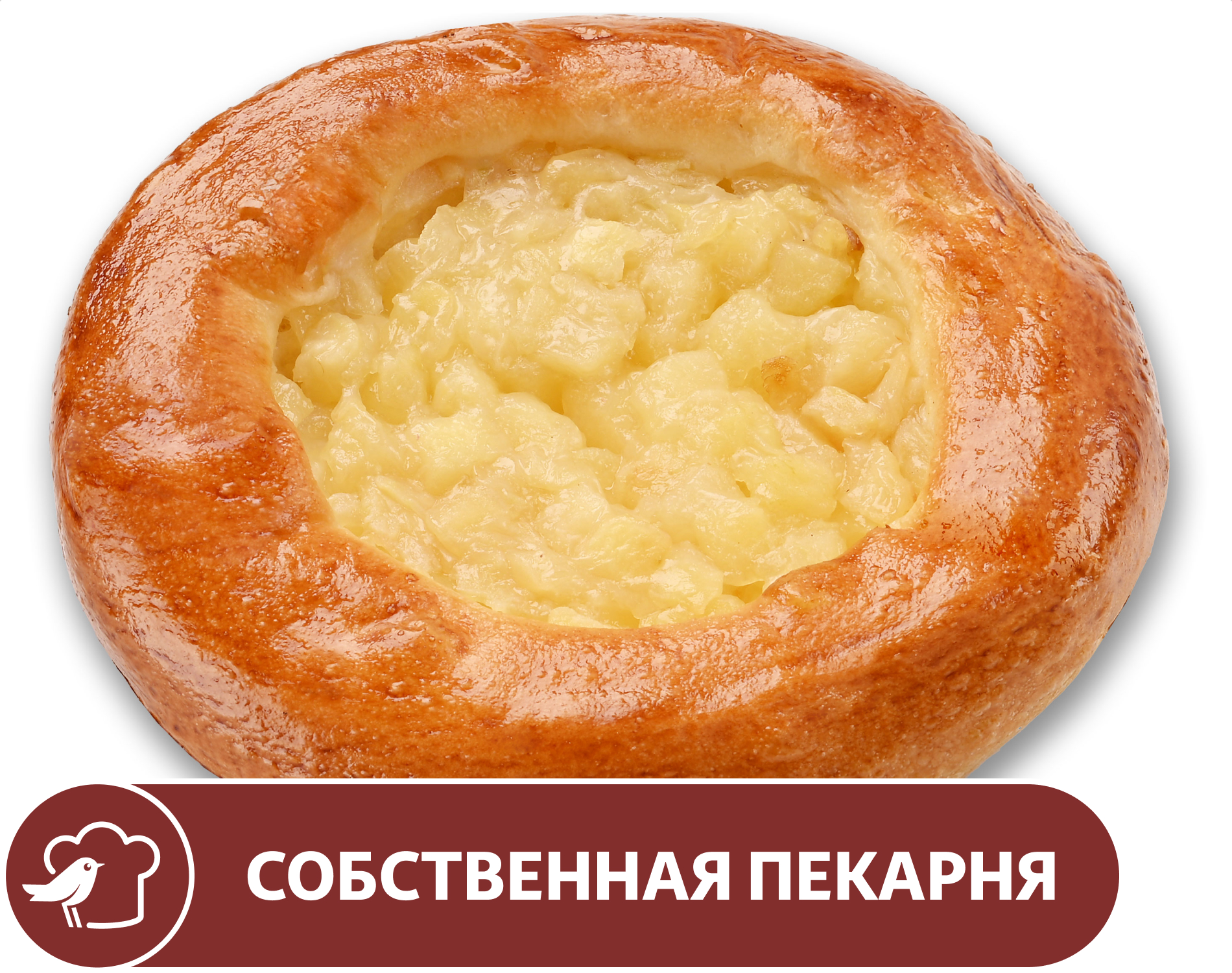 Ватрушка АШАН С яблоком, 100 г