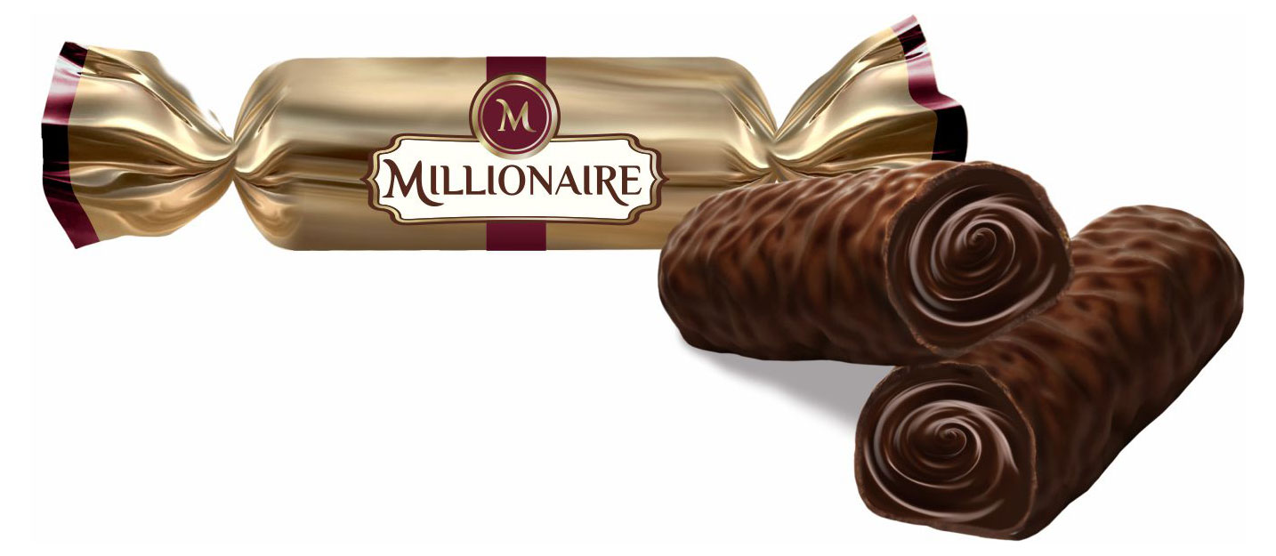 Конфеты Millionaire с апельсиновой цедрой в темной глазури, вес