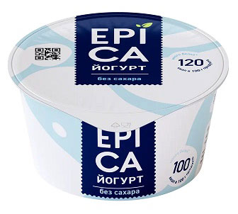 Йогурт густой ложковый EPICA Натуральный без сахара 6%, 130 г
