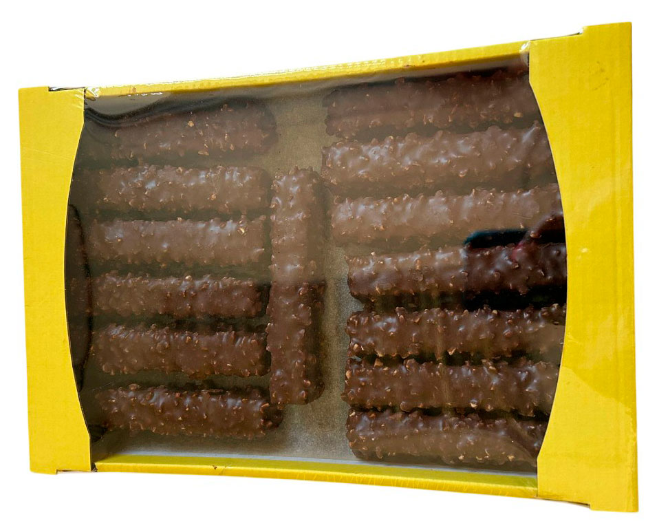 Вафли Шоколадово Waffer-r-rs глазиванные с ароматом лесного ореха и арахисом, ~ 1 кг