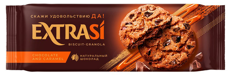 Печенте сдобное ExtraSi Гранола с шоколадом и карамелью, 150 г