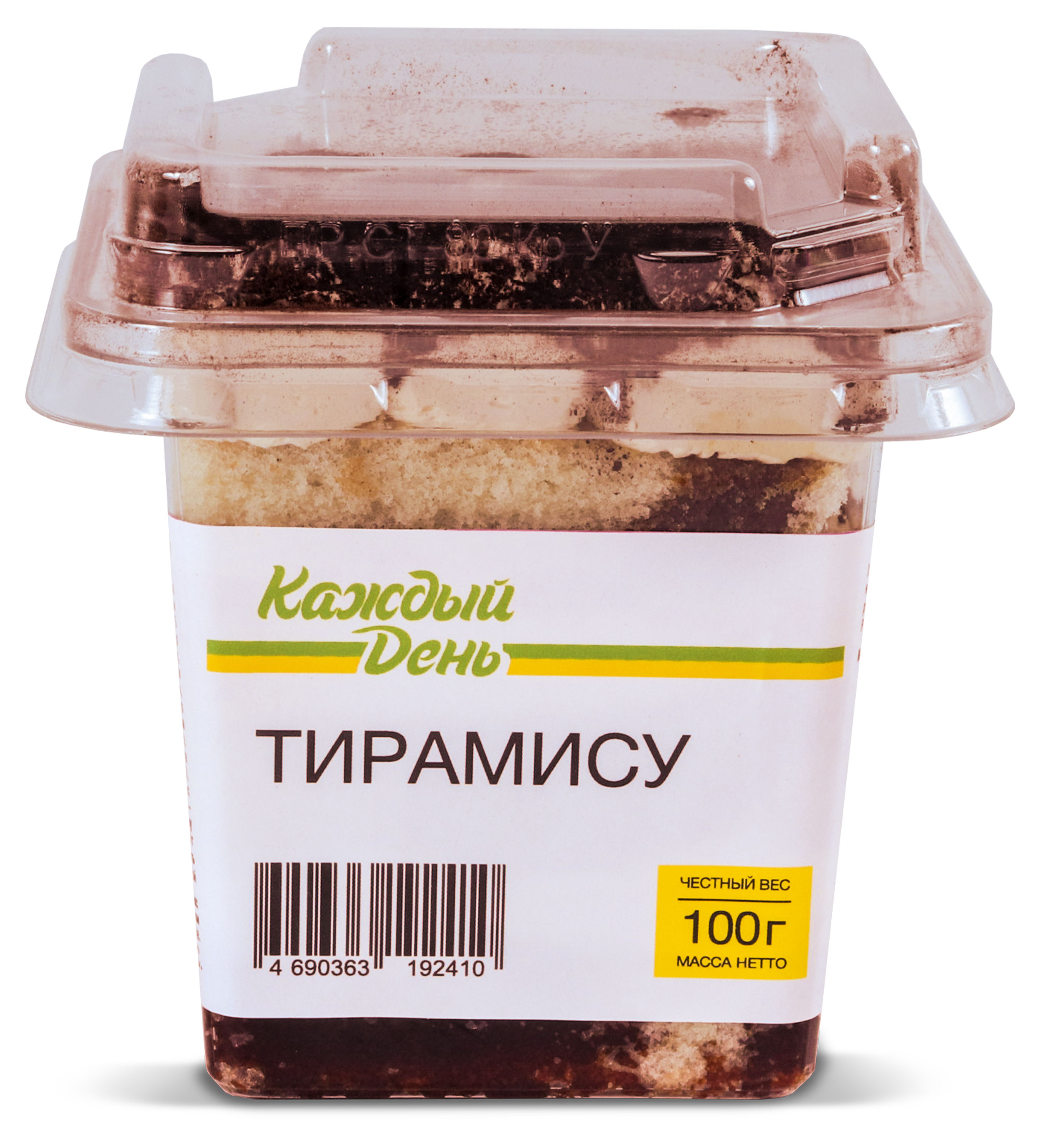 Пирожное бисквитное Каждый день Тирамису порционное охлажденное, 100 г