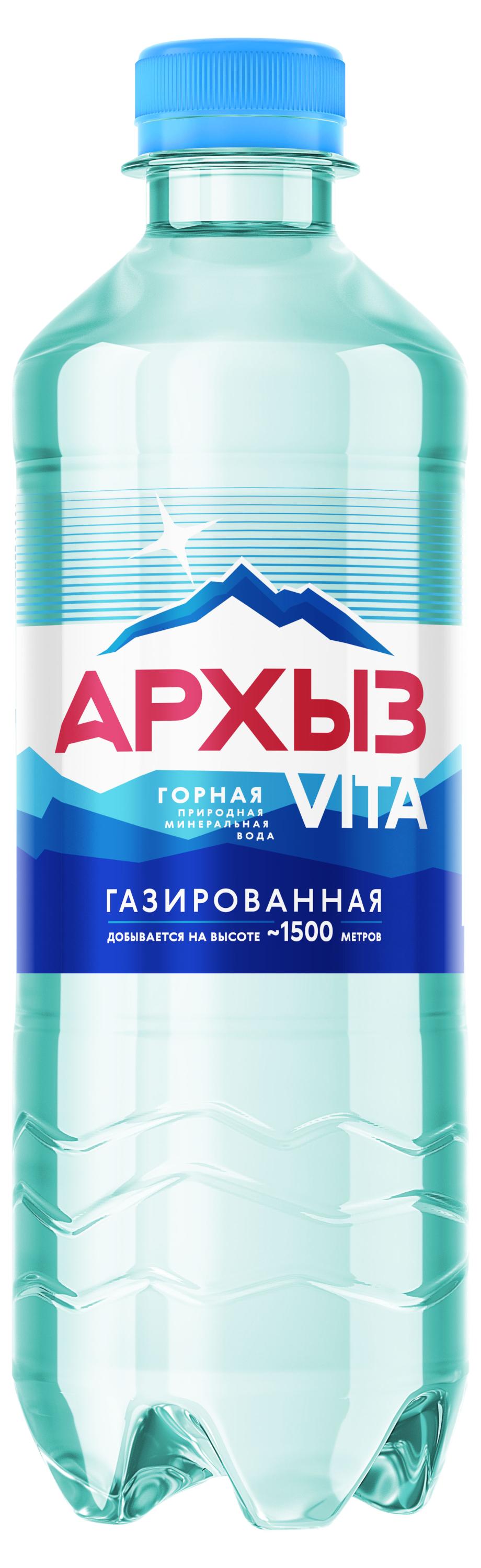 Вода минеральная Архыз с газом, 500 мл