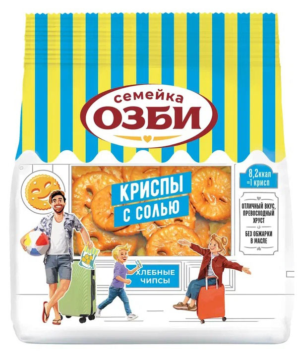 Криспы Семейка ОЗБИ с морской солью, 100 г