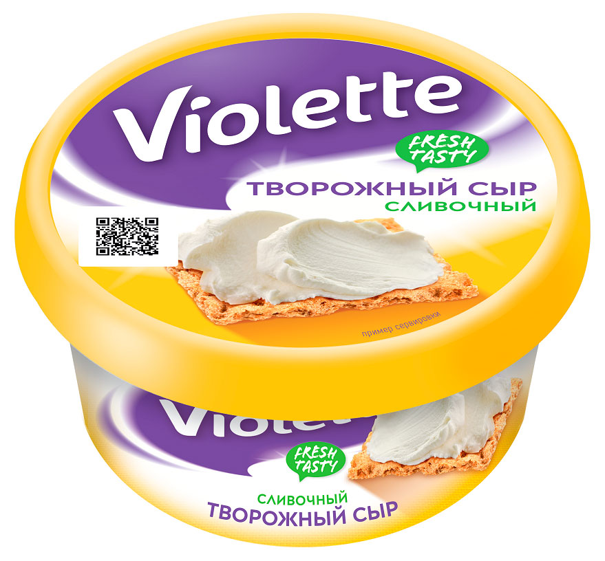 Сыр творожный Violette сливочный 70% БЗМЖ, 140 г