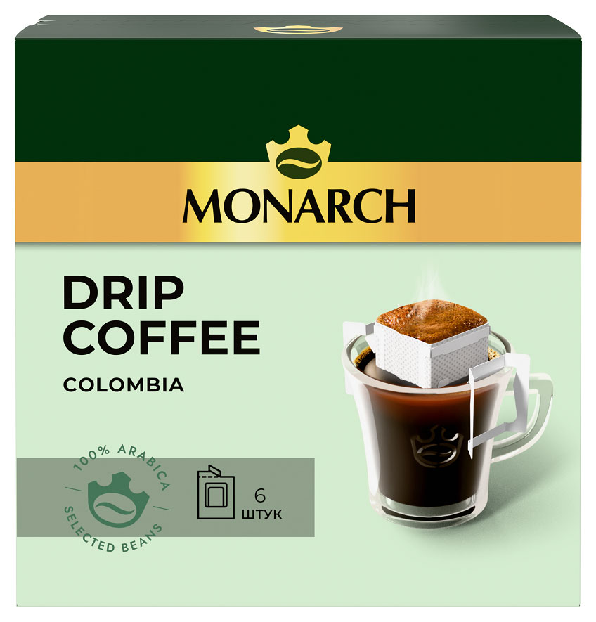 Кофе в дрип-пакетах молотый MONARCH Колумбия, 6х11 г