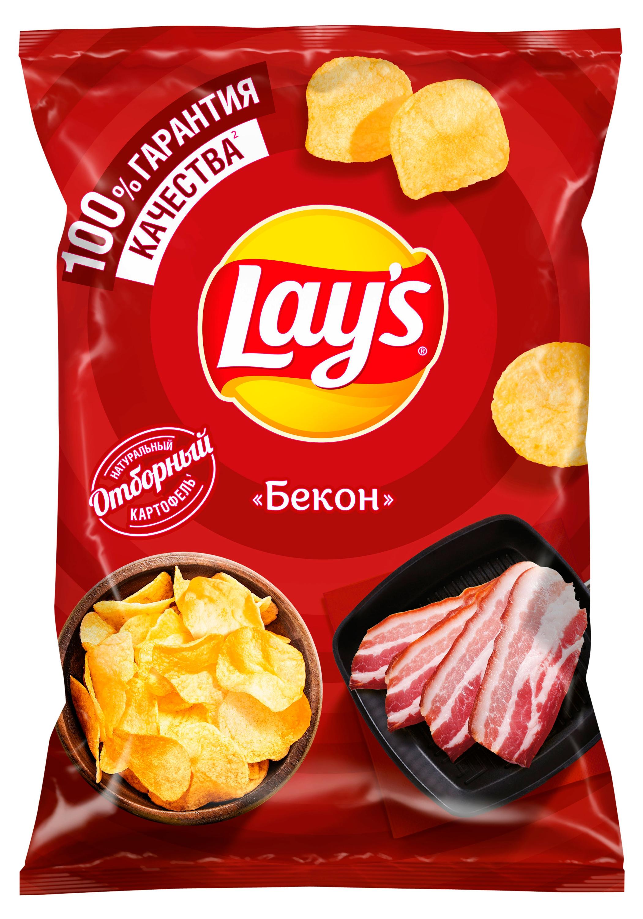 Чипсы картофельные Lay's со вкусом бекона, 140 г