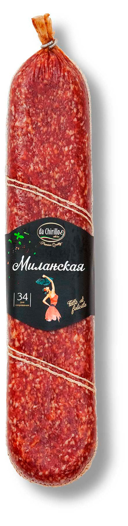 Колбаса сырокопченая da Chirillo Миланская, ~ 700 г