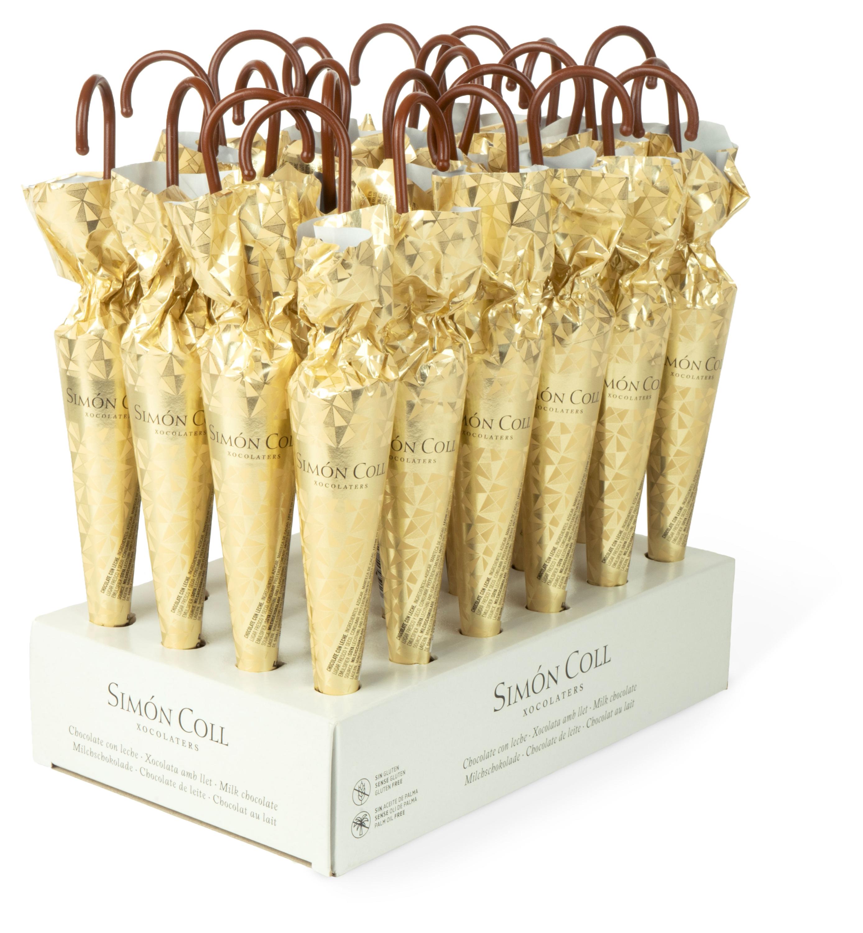 Шоколад фигурный Simon Coll Gold diamond Зонтик 35 г, 1 шт