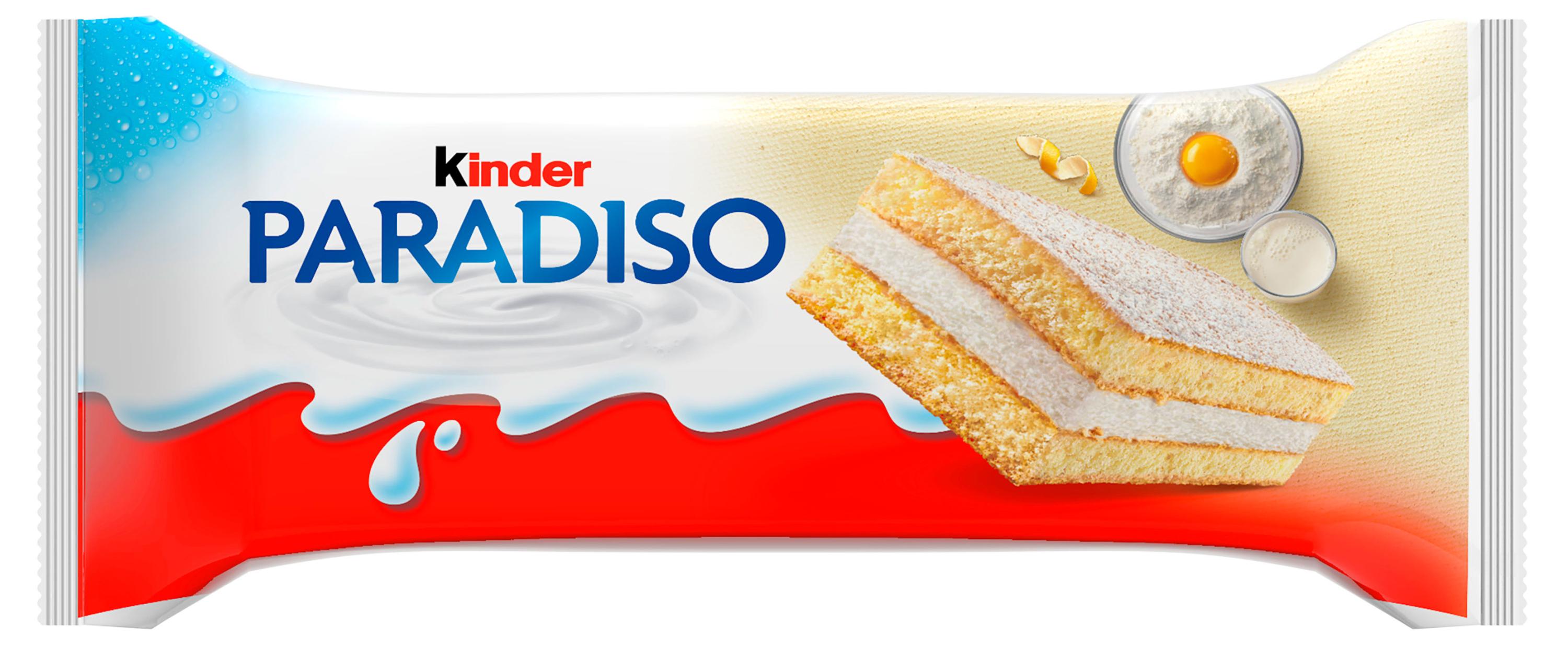 Пирожное бисквитное Kinder Paradiso с молочной начинкой и лимонной ноткой Италия охлажденное, 31 г