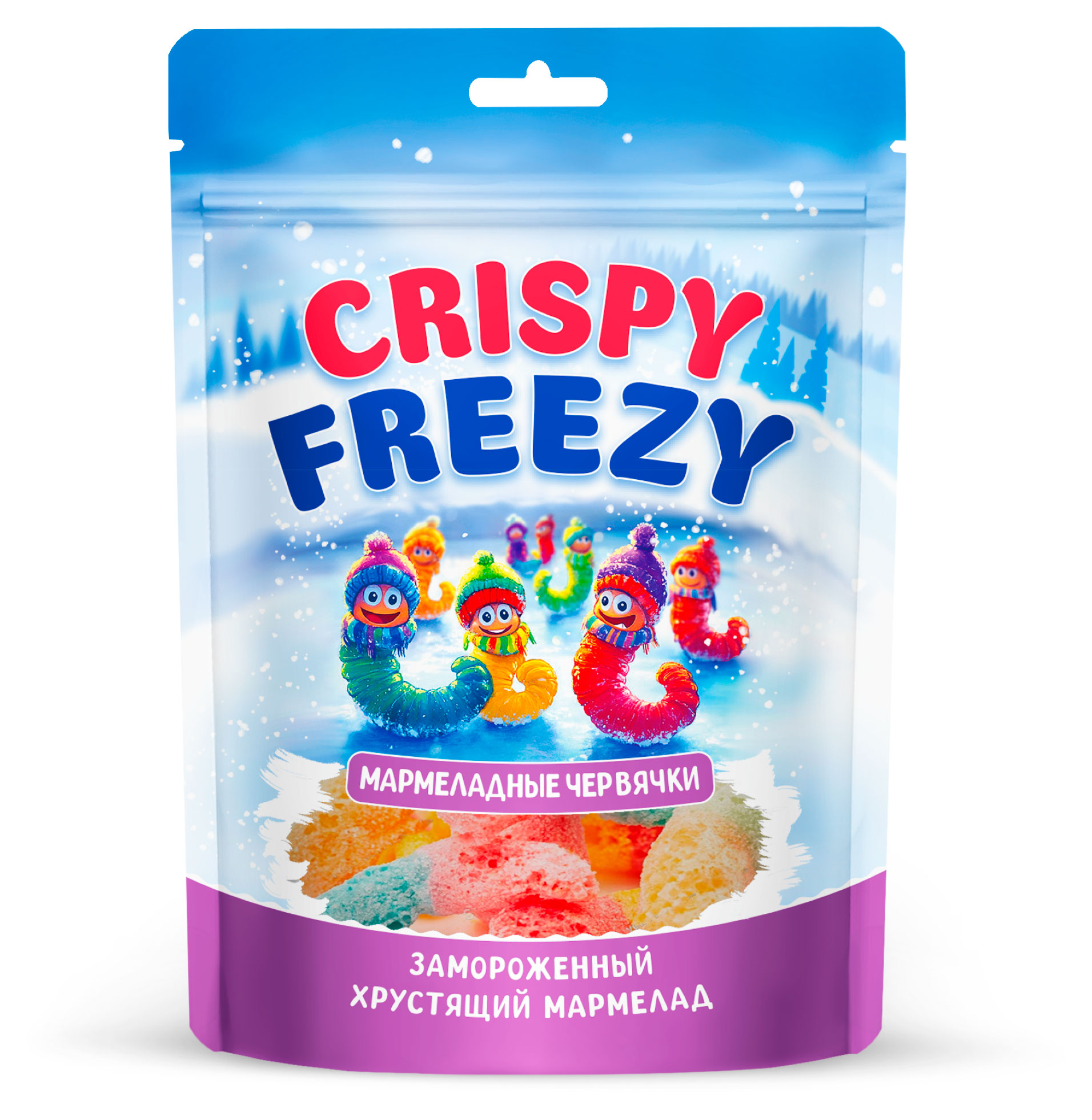Мармелад жевательный Freshbox Crispy Freezy Червячки, 45 г