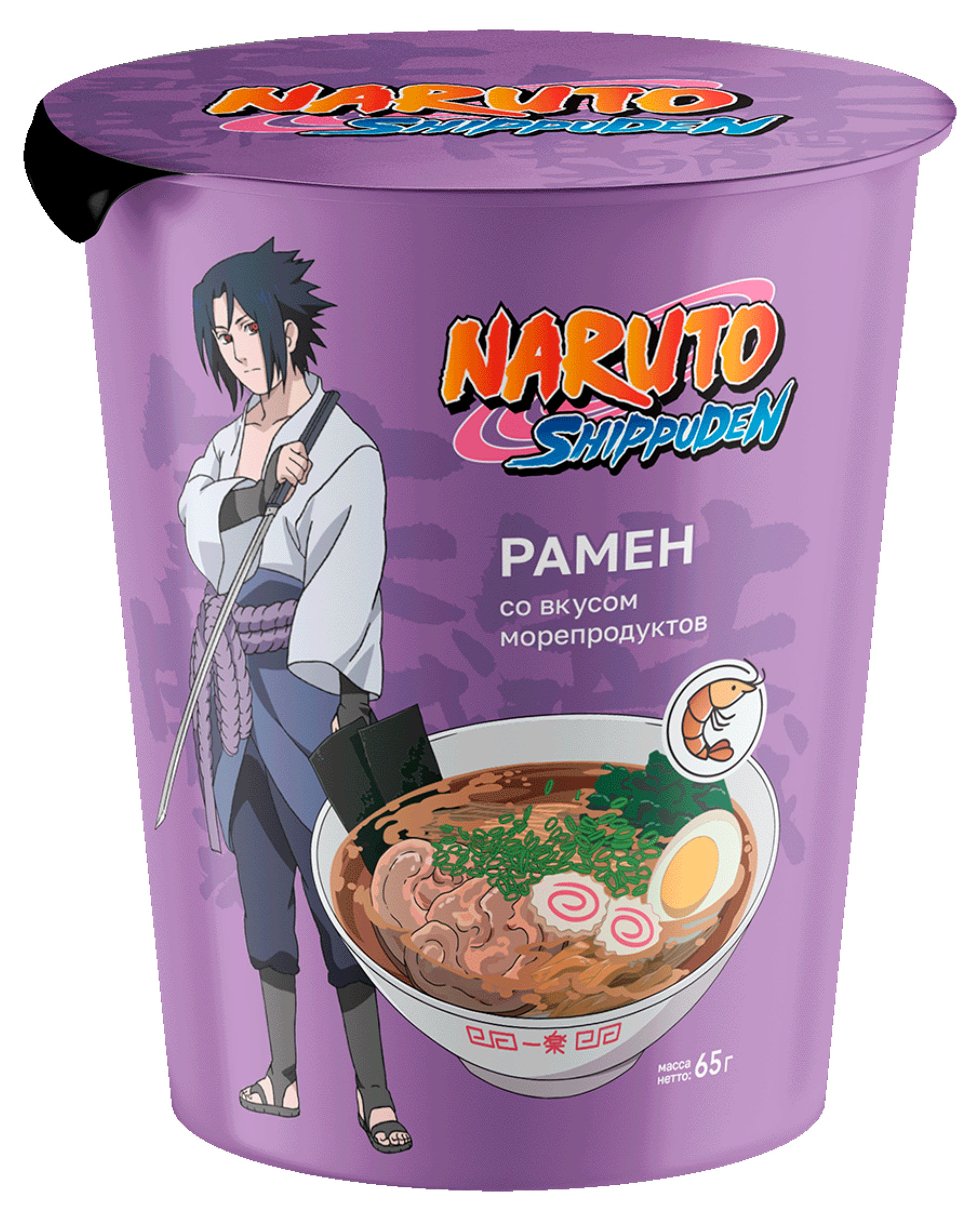 Лапша быстрого приготовления Naruto со вкусом морепродуктов Китай, 65 г