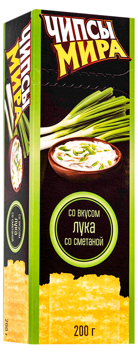 Чипсы картофельные Мира Белорусские со вкусом лука и сметаны, 200 г