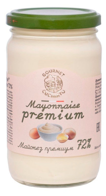 Майонез Cucinato Gourmet Премиум 72% охлажденный, 310 г