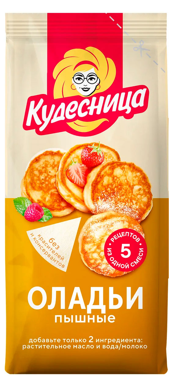 Смесь для выпечки Кудесница Оладьи пышные, 400 г