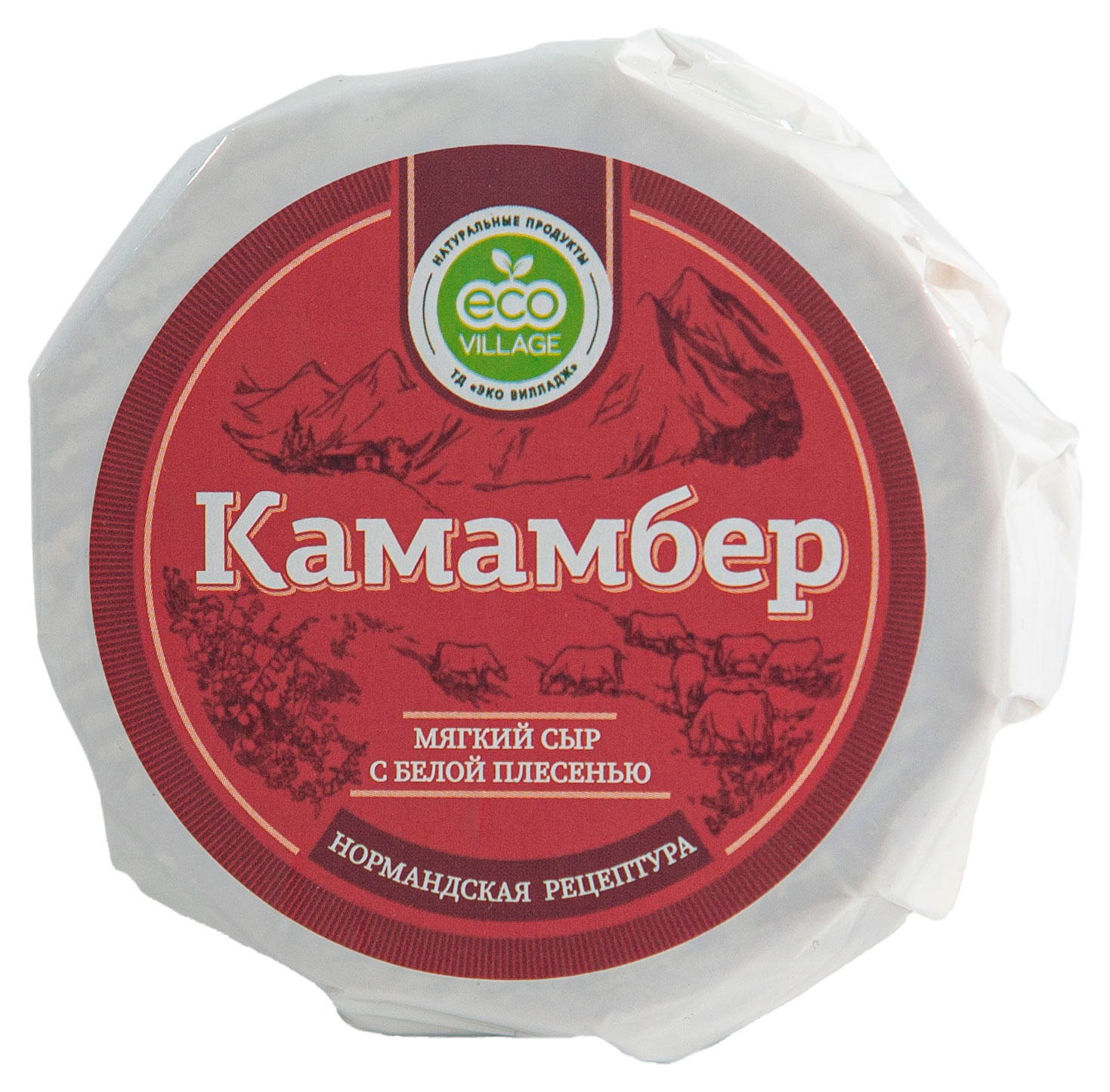 Сыр мягкий Камамбер Eco Village с белой плесенью 50% БЗМЖ, 125 г