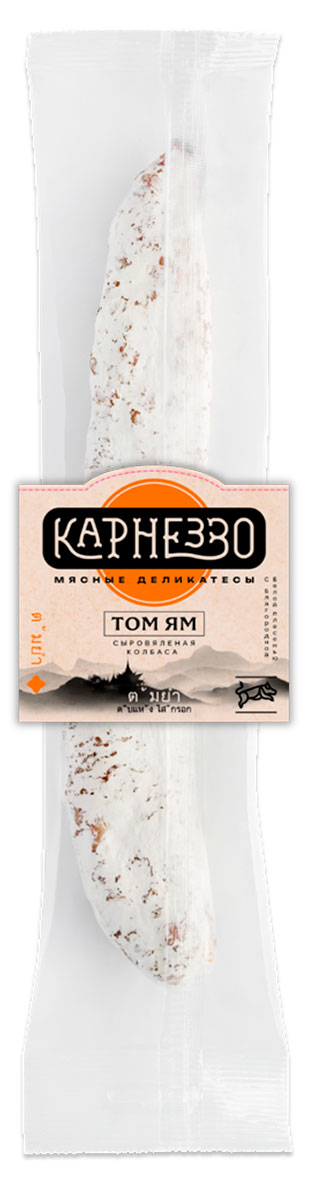Колбаса сыровяленая Карнеззо со вкусом Том Ям и белой плесенью, 100 г