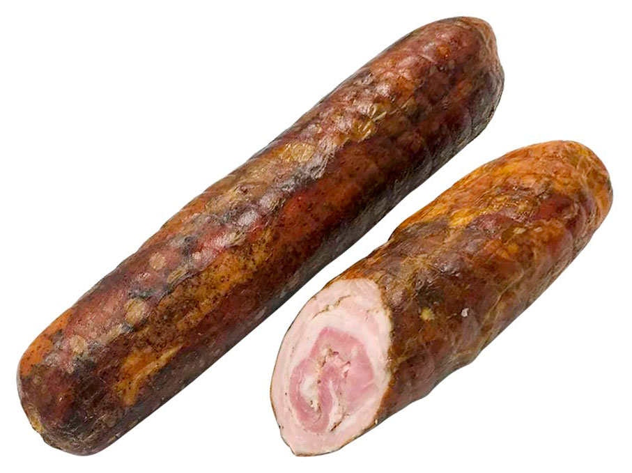 Панчетта свиная варено-копченая Мясницкий ряд с можжевельником нарезка, вес