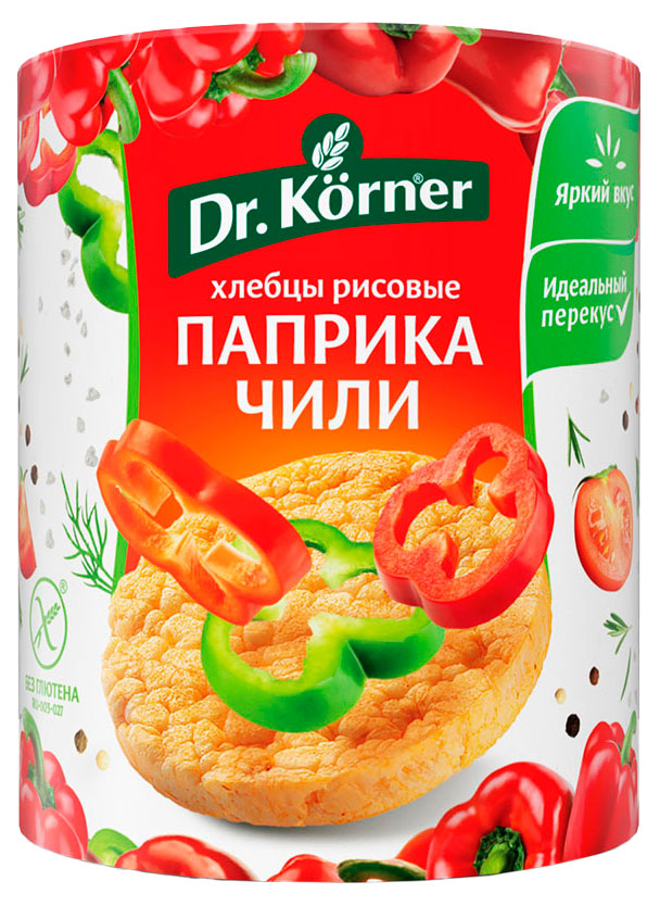 Хлебцы рисовые Dr. Korner Паприка Чили, 80 г