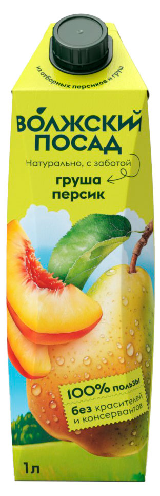 Нектар Волжский Посад груша-персик, 1 л
