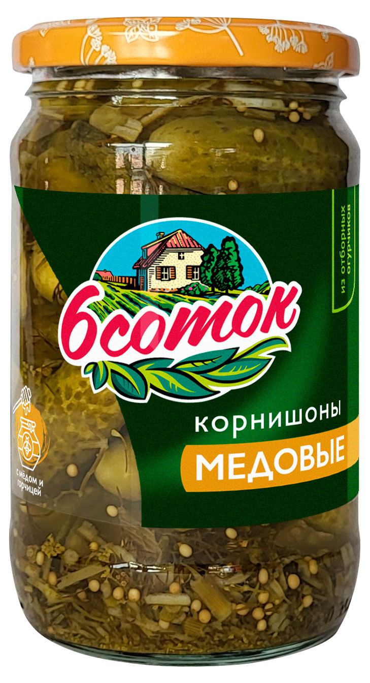 Корнишоны 6 Соток медовые, 350 мл