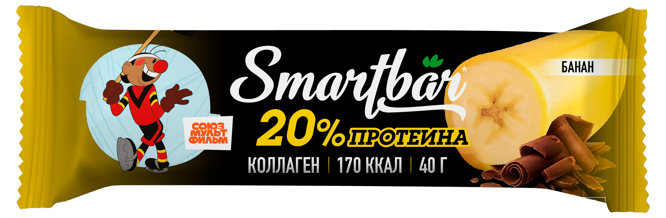Батончик протеиновый Smartbar Банан в темной глазури, 40 г