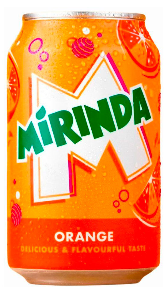 Напиток газированный MIRINDA Orange со вкусом апельсина США, 330 мл