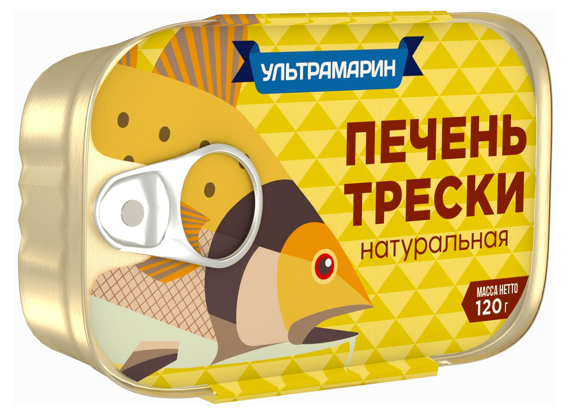Печень трески Ультрамарин натуральная ГОСТ, 120 г