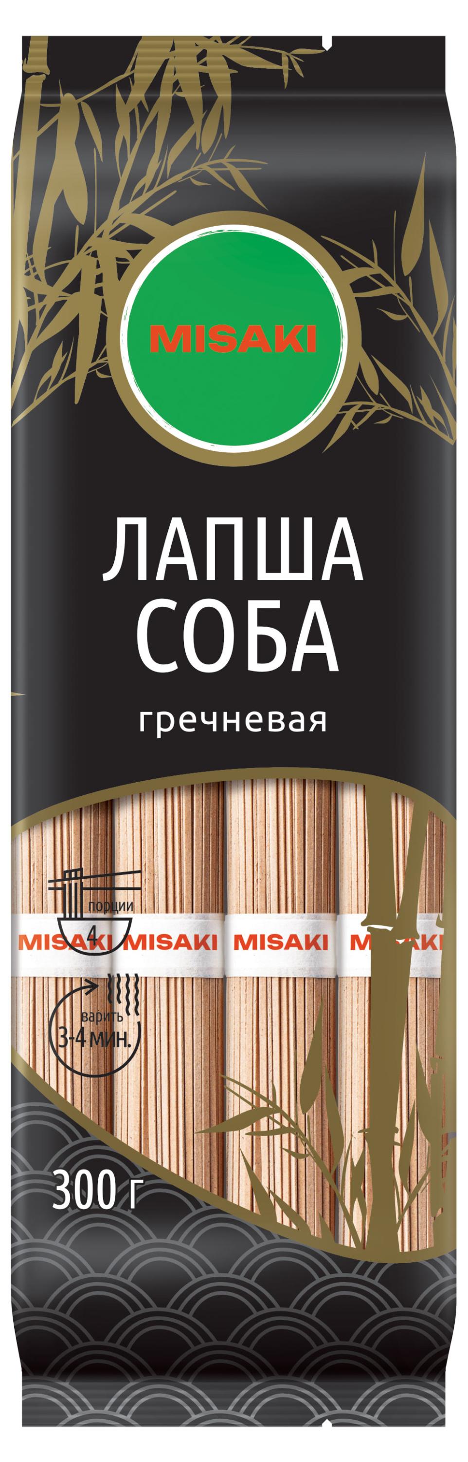 Макаронные изделия Misaki Лапша соба гречневая Китай, 300 г