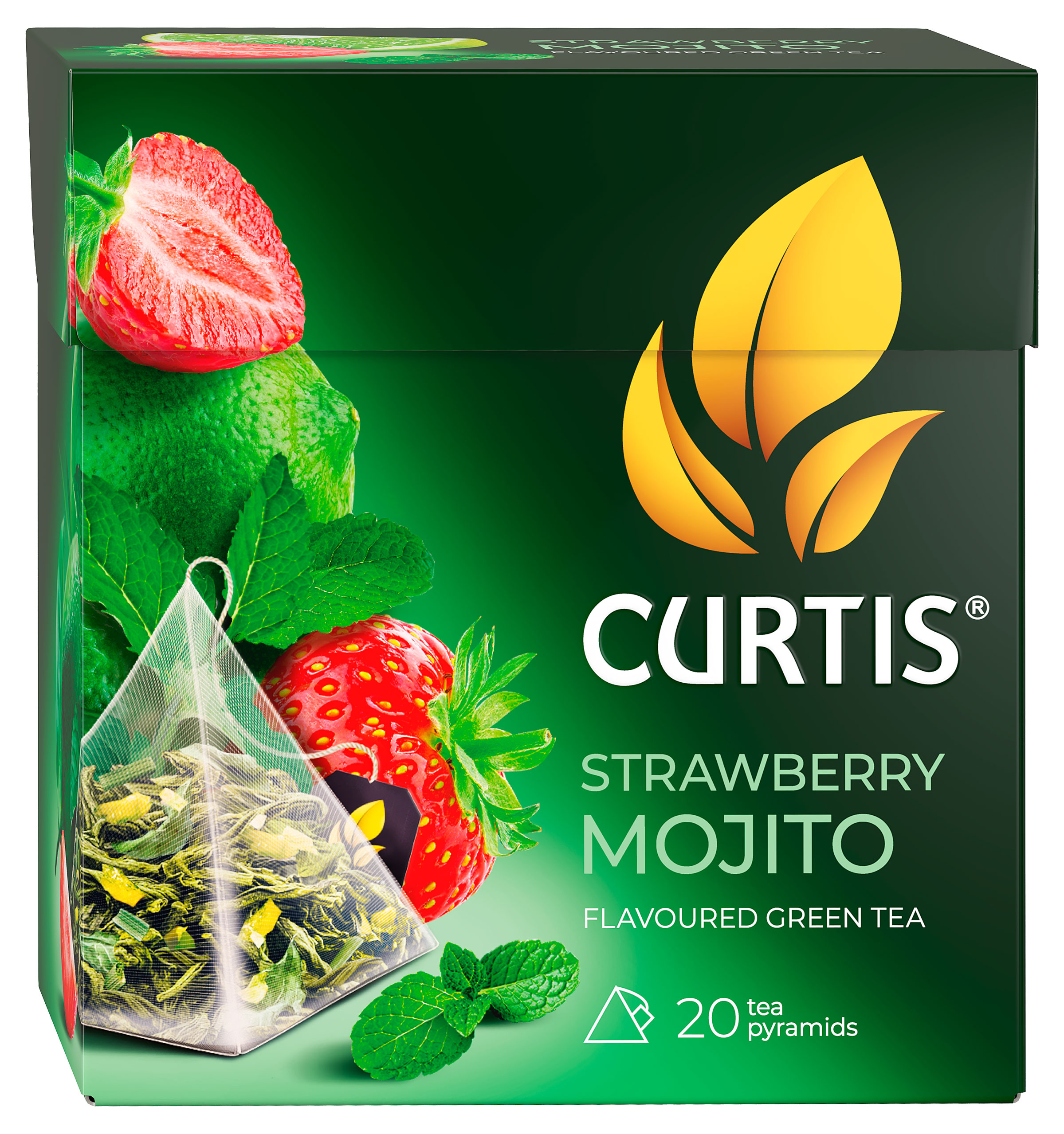 Чай зеленый CURTIS Strawberry Mojito, 20х1,7 г